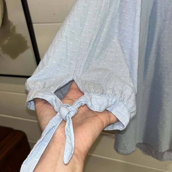 DC JEANS – Blue Striped Button-Up Shirt – Size 1X - Picture 7 of 9